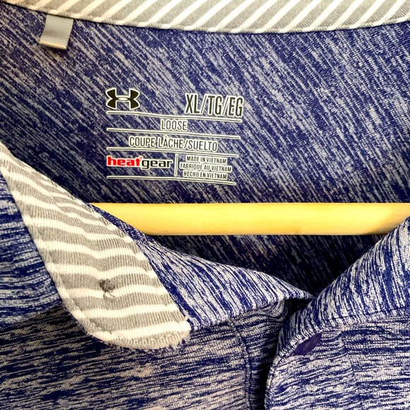 Royal blue marbled Under Armour polo - Picture 2 of 3